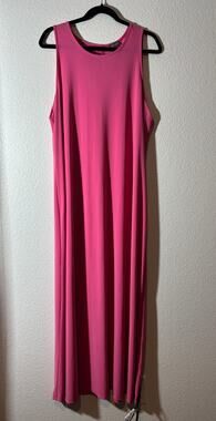 Vince Camuto Women's Size XL Pink Sleeveless Scoop Neck Stretch Maxi Dress